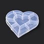 Plastic Bead Containers, for Small Parts, Hardware and Craft, Heart
