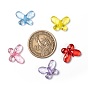 Transparent Acrylic Beads, Faceted, Butterfly, 17x13x5mm, Hole: 2mm