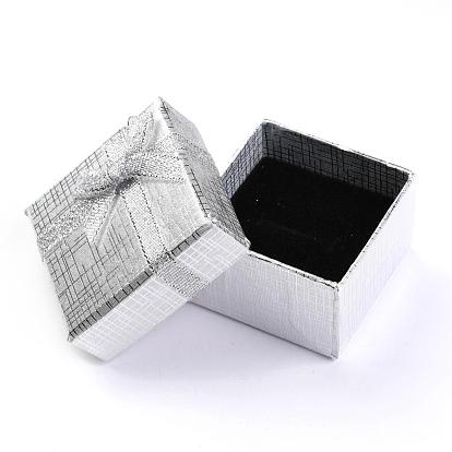 Boîtes en carton, avec bowknot, carrée