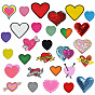 Компьютеризированная вышивка «Любовное сердце» на ткани с утюгом на заплатках, наклеить патч, аксессуары для костюма, аппликация, на день Святого Валентина