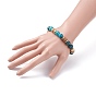 Natural Coconut & Stone Beaded Stretch Bracelet for Women