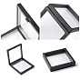 Square Transparent PE Thin Film Suspension Jewelry Display Box, Floating Frame Displays for Ring Necklace Bracelet Earring Storage