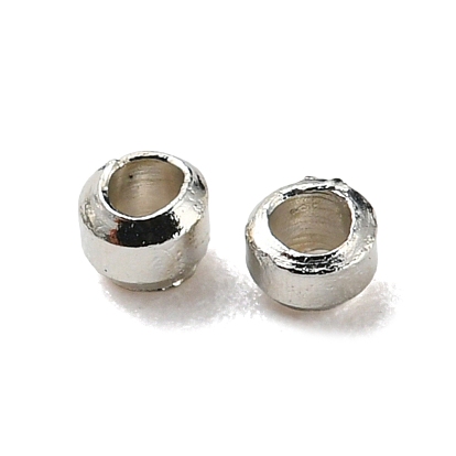Perles à écraser en laiton , sans nickel, rondelle, 1.5mm, Trou: 1mm