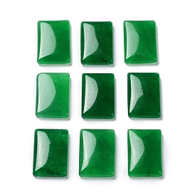 Malaisie naturelle cabochons de jade, teint, rectangle