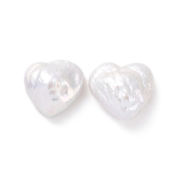 Perlas de perlas naturales keshi, perla cultivada de agua dulce, sin agujero / sin perforar, corazón