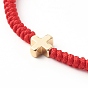 Cross Brass Beads Adjustable Nylon Thread Cord Bracelets