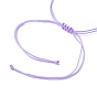 Браслет из латуни со стразами и плетеными бусинами, регулируемый браслет с нейлоновой нитью