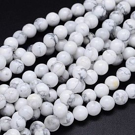 Round Natural Howlite Bead Strands