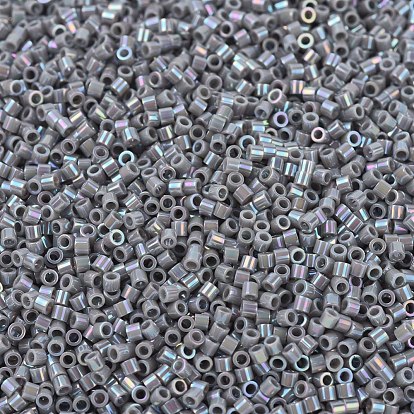 MIYUKI Delica Beads Small, Cylinder, Japanese Seed Beads, 15/0, Opaque Colours AB