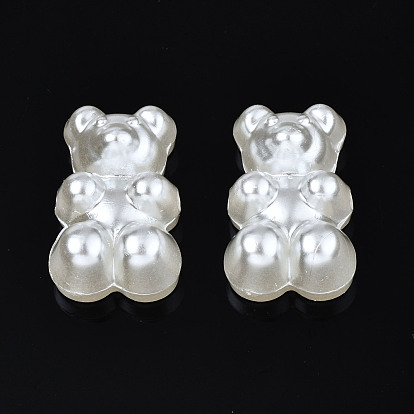 Perles de nacre en plastique ABS, ours