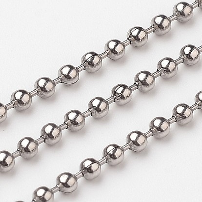 304 cadenas de bolas de acero inoxidable, con carrete, 2 mm