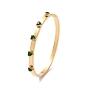 Bracelet jonc à charnière coeur zircone cubique, plaqué or 304 bijoux en acier inoxydable pour femmes