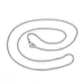 304 Stainless Steel Necklaces, Rolo Chain Necklaces