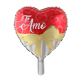 Coeur avec mot film aluminium ballons thème saint valentin, pour les décorations de maison de festival de fête
