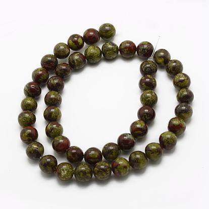 Natural Dragon Blood Beads Strands, Round