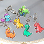 Cute Acrylic Dinosaur Pendant Keychain, with Metal Clasps, for Car Key Bag Gift Keyring