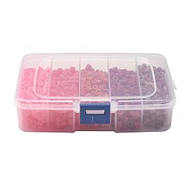 5mm Melty Beads PE DIY Fuse Beads Refills for Kids, Tube, 5x5mm, Hole: 3mm, about 1900pcs/ box