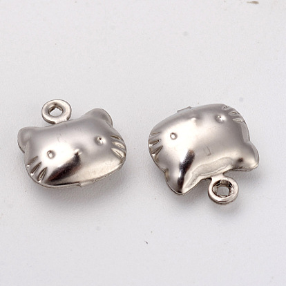 316 Surgical Stainless Steel Pendants, Cat Shape