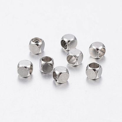 Ion Plating(IP) 304 Stainless Steel Beads, Cube