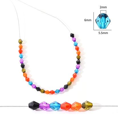 Transparent Acrylic Beads, Bicone