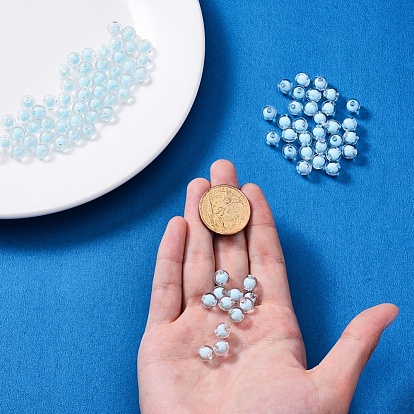 Transparent Acrylic Beads, Bead in Bead, Round