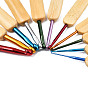 Бамбуковой ручкой алюминия крючком наборы крючок иглы, cmешанный размер, 133~137x13~15x7~9 мм, 10 шт / комплект