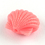 Окрашенная коралловых бусин синтетические, оболочка, 14~15x16x8 мм, отверстие : 1.5 мм