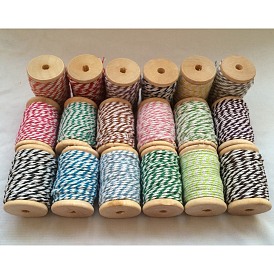 Cordon en coton macramé, corde de coton torsadée, teint, pour l'artisanat, emballage cadeau