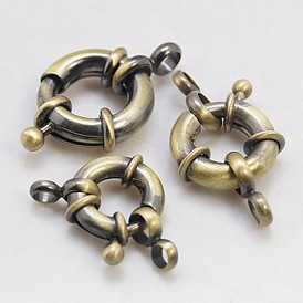 Brass Spring Ring Clasps, Lead Free, Cadmium Free and Nickel Free, Antique Bronze