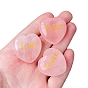 Pierres de guérison en quartz rose naturel, saint valentin coeur gravé amour pierres, pierres de poche pour l'équilibrage du reiki