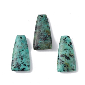 Natural African Turquoise(Jasper) Pendants, Trapezoid Charms