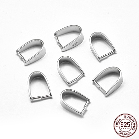 925 Sterling Silver Pendant Bails, with 925 Stamp, Ice Pick & Pinch Bails