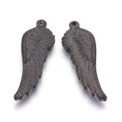 304 Stainless Steel Pendants, Ion Plating (IP), Wing