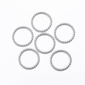 304 Stainless Steel Linking Rings, Twisted Ring