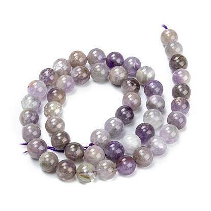 Gemstone Beads Strands, Natural Grade B Amethyst, Round
