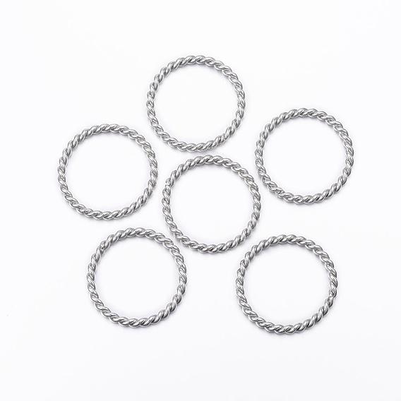 304 Stainless Steel Linking Rings, Twisted Ring