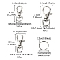 DIY Keychain Making Kit, Including Alloy Swivel Lobster Claw Clasps, Iron Split Key Rings