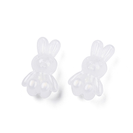 Opaque Acrylic with Glitter Powder Beads, Rabbit