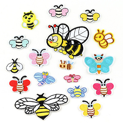 Bees Appliques, Computerized Embroidery Cloth Iron on Patches, Costume Accessories