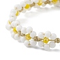 Bracelet en perles de verre tressées fleur, bracelet réglable pour femme