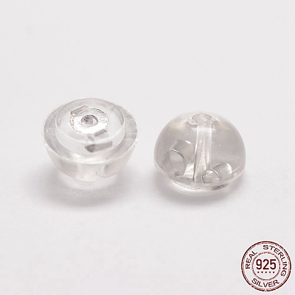 925 noix d'oreille en argent sterling, avec du plastique