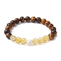Bracelets extensibles en perles et pierres précieuses naturelles et synthétiques mélangées
