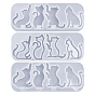 Cat Shape DIY Silicone Pendant Molds, Resin Casting Molds, for UV Resin, Epoxy Resin Craft Making
