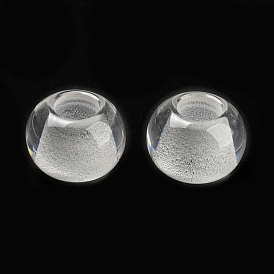 Résine transparente perles européennes, Perles avec un grand trou   , rondelle