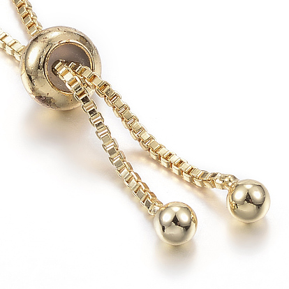 Adjustable Brass Micro Pave Cubic Zirconia Bolo Bracelets, Slider Bracelets, Flat Round with Ohm