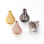 Micro cuivres ouvrent zircone cubique cônes de perles, 9x8mm, trou: 1 mm et 3 mm