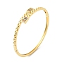 Colorful Cubic Zirconia Rectangle Hinged Bangle, Brass Jewelry for Women
