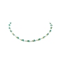 Glass Beaded Necklaces for Women, with 304 Stainless Steel Clasps