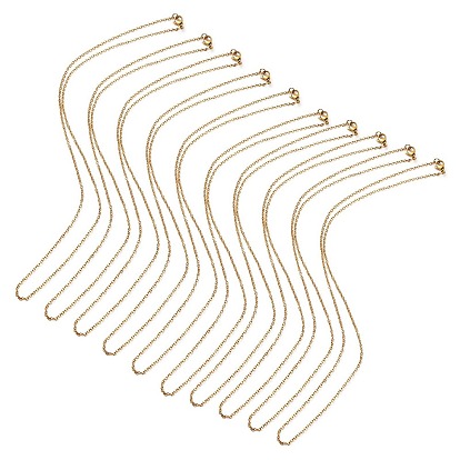 10 pcs 304 ensemble de colliers de chaîne de câbles en acier inoxydable pour hommes femmes