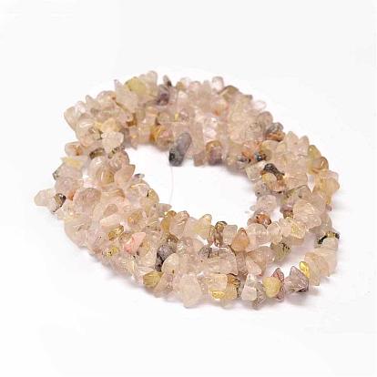 Puce quartz rutile naturel brins de perles
